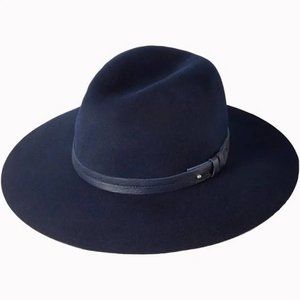 RAG & BONE l Navy Floppy Wide Brimmed Wool Fedora l Size Medium